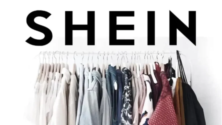 SHEIN clothing on a rack