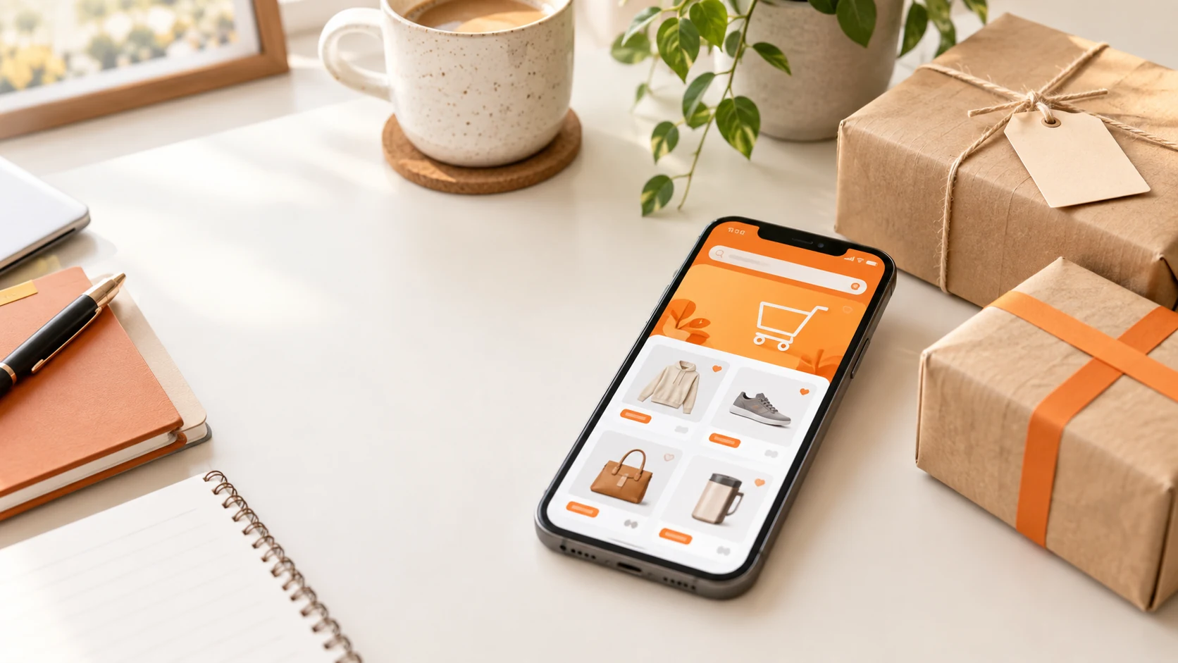 Person checking shopping offers on a phone